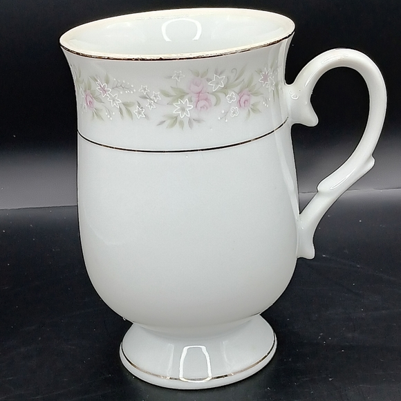 GLA Maria Fine China Japan Sugar Bowl W/Lid And Creamer White & Rose Floral - Picture 8 of 16